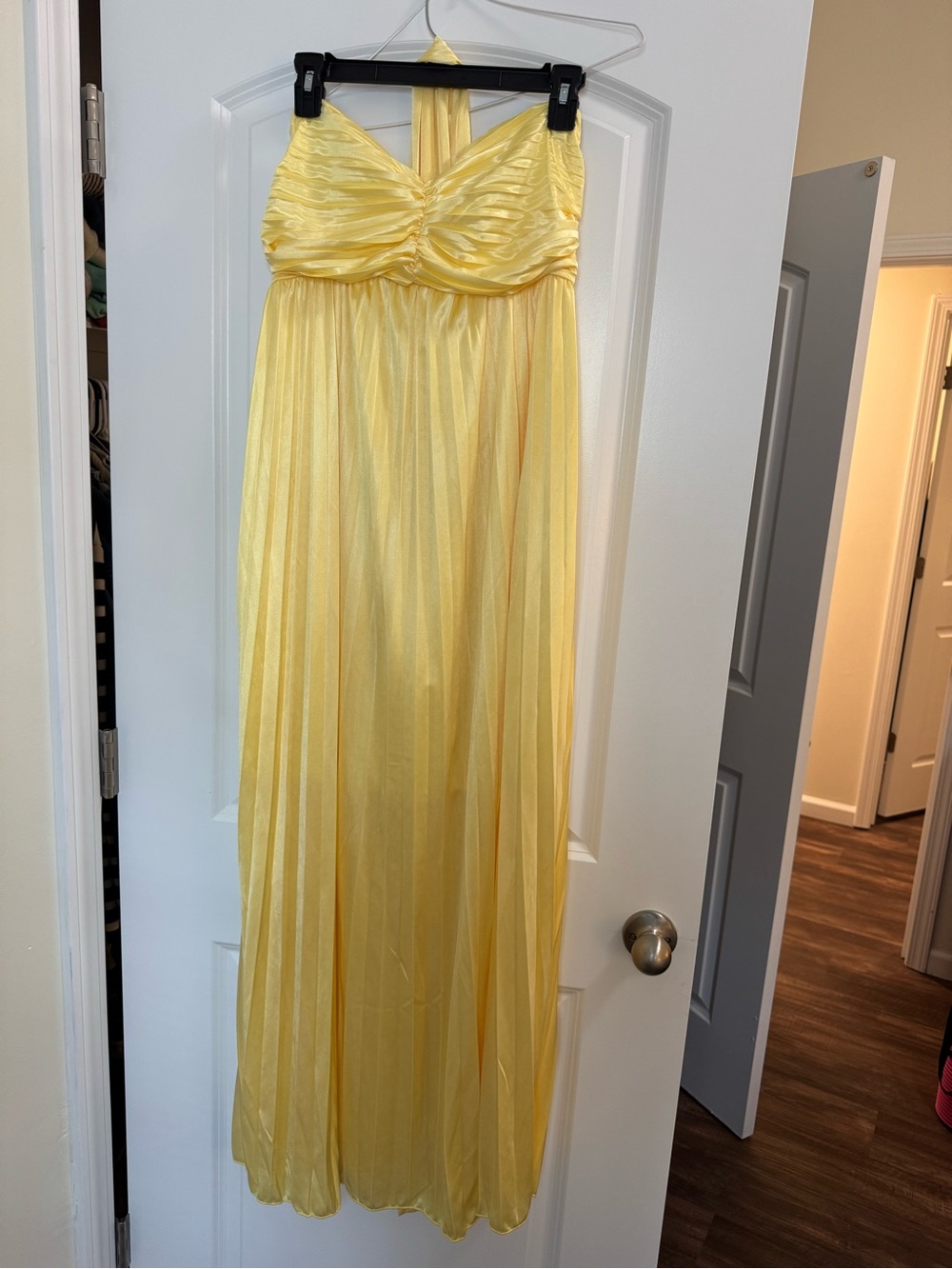 Yellow Strapless Maxi Dress